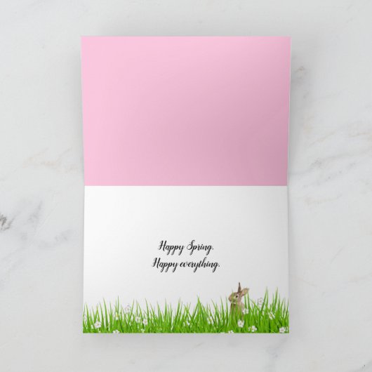 Pasen Bunny Garden Feestdagen Kaart (Binnen)