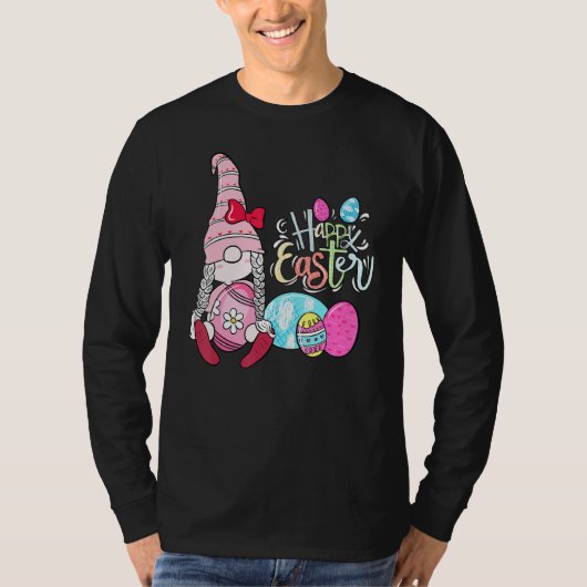Pasen Bunny Gnome Happy Paast Pun Spring T-shirt (Voorkant)