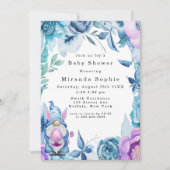 Pasen Bunny Gnome Paars Blue Peony Baby shower Kaart (Voorkant)