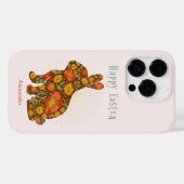 Pasen Bunny Gold Floral, gepersonaliseerd Case-Mate iPhone Case (Achterkant (horizontaal))