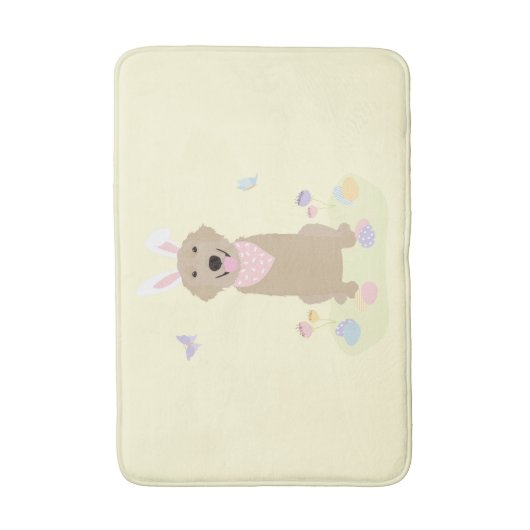 Pasen Bunny Golden Retriever Badmat (Voorkant Verticaal)