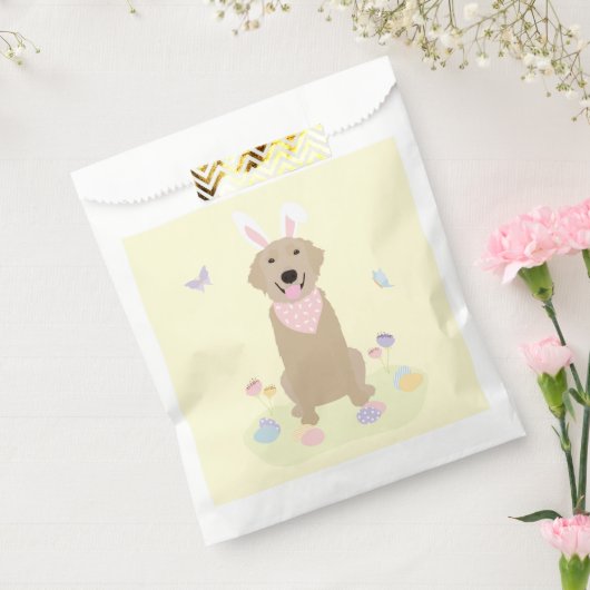Pasen Bunny Golden Retriever Bedankzakje (Gezegeld)