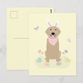 Pasen Bunny Golden Retriever Briefkaart (Voorkant / Achterkant)