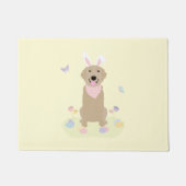 Pasen Bunny Golden Retriever Deurmat (Voorkant)