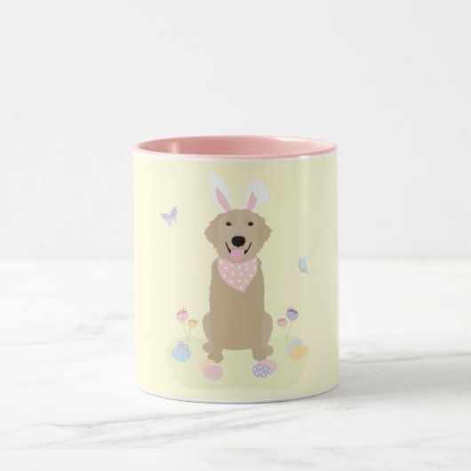 Pasen Bunny Golden Retriever Mok (Midden)