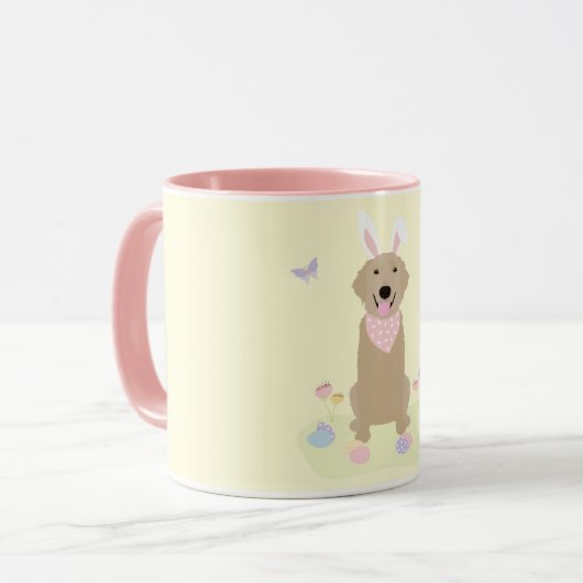Pasen Bunny Golden Retriever Mok (Voorkant links)
