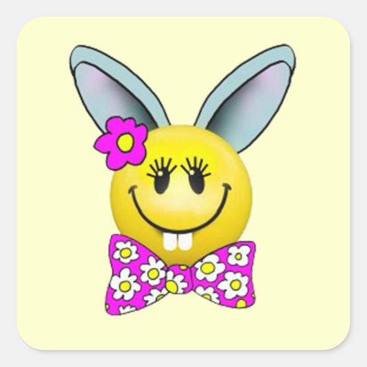 Pasen Bunny haar tickers Vierkante Sticker (Voorkant)