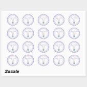 Pasen Bunny: Happy Pasen Ronde Sticker (Vel)