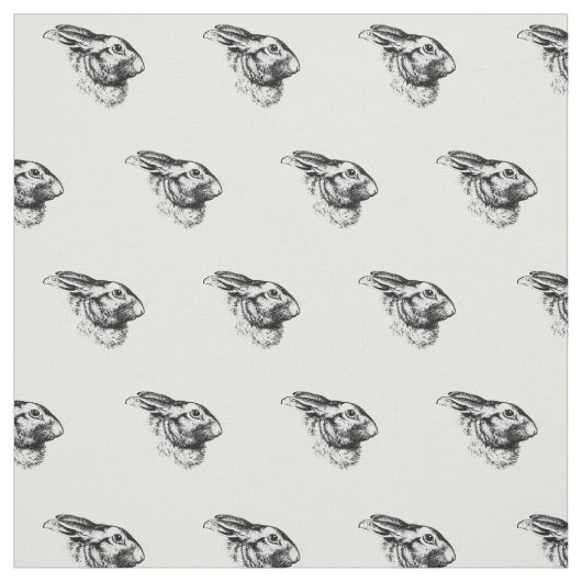 Pasen Bunny Hare Rabbit  Illustratie Stof (Swatch)
