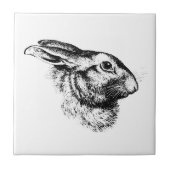 Pasen Bunny Hare Rabbit  Illustratie Tegeltje (Voorkant)