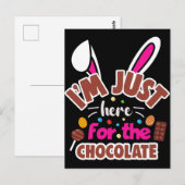 Pasen Bunny, ik ben hier voor de Chocolade. Briefkaart (Voorkant / Achterkant)