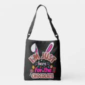 Pasen Bunny, ik ben hier voor de Chocolade. Crossbody Tas (Achterkant)