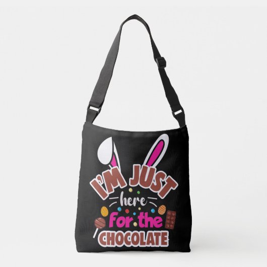 Pasen Bunny, ik ben hier voor de Chocolade. Crossbody Tas (Voorkant)