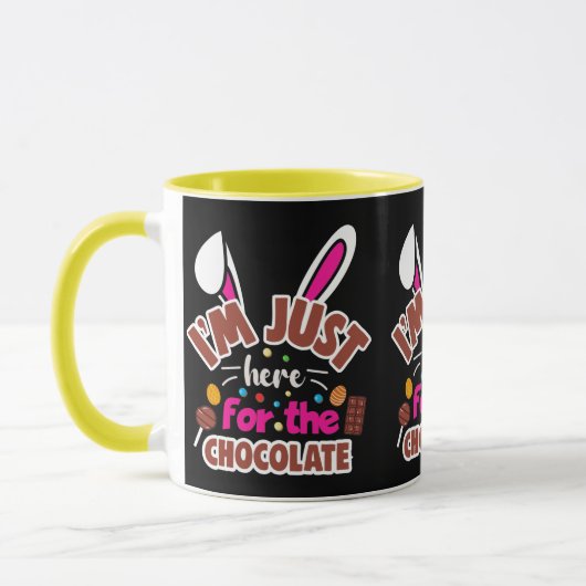 Pasen Bunny, ik ben hier voor de Chocolade. Mok (Links)