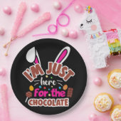 Pasen Bunny, ik ben hier voor de Chocolade. Papieren Bordje (Feest)