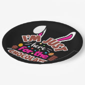 Pasen Bunny, ik ben hier voor de Chocolade. Papieren Bordje (Gekanteld)