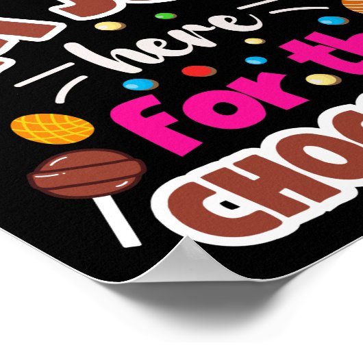 Pasen Bunny, ik ben hier voor de Chocolade. Poster (Hoek)