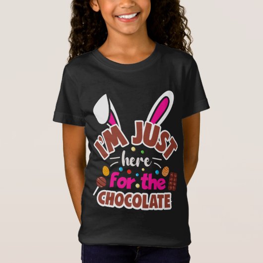 Pasen Bunny, ik ben hier voor de Chocolade. T-shirt (Voorkant)
