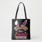 Pasen Bunny, ik ben hier voor de Chocolade. Tote Bag (Voorkant)