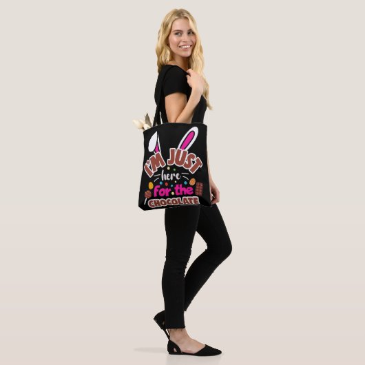Pasen Bunny, ik ben hier voor de Chocolade. Tote Bag (Op model)