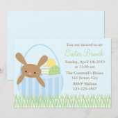 Pasen Bunny in een mandje Kaart (Voorkant / Achterkant)