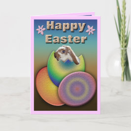 Pasen - Bunny in Egg kaart. Feestdagen Kaart