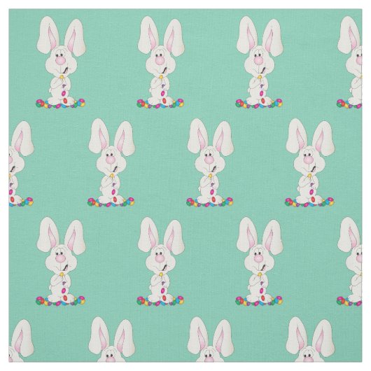 Pasen Bunny Jellybean | Veranderbare achtergrond Stof (Swatch)