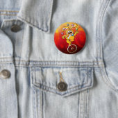 Pasen Bunny Juggling Eggs Ronde Button 5,7 Cm (In situ)