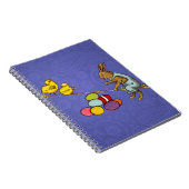 Pasen Bunny kippen eieren illustratie Notitieboek (Rechterzijde)