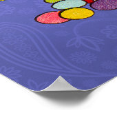 Pasen Bunny kippen eieren illustratie Poster (Hoek)