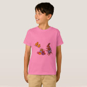Pasen Bunny kippen eieren illustratie T-shirt (Voorkant volledig)