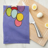 Pasen Bunny kippen eieren illustratie Theedoek (Quarter Fold)