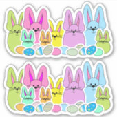 Pasen Bunny - Kiss-Cut Sticker (Voorkant)