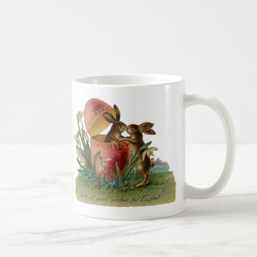 Pasen Bunny Kiss Vintage Koffiemok (Rechts)