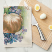 Pasen Bunny kleurde eieren vergeet-me-niet Theedoek (Quarter Fold)