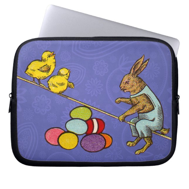 Pasen Bunny-kuikens Laptop Sleeve (Voorkant)