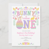 Pasen, Bunny, Lente, 1e verjaardag Kaart (Voorkant)