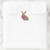 Pasen Bunny Leopard Buffalo Rabbit Pasen Ronde Sticker (Tas)