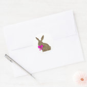 Pasen Bunny Leopard Buffalo Rabbit Pasen Ronde Sticker (Envelop)