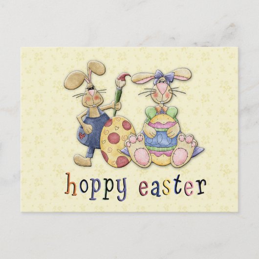 Pasen Bunny Love Briefkaart (Voorkant)