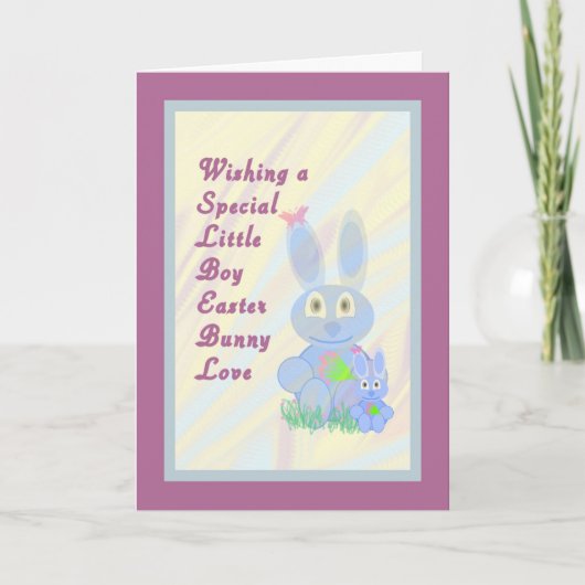 Pasen Bunny Love Kaart voor Little Boy (Voorkant)