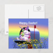 Pasen Bunny Mail Feestdagenkaart (Voorkant / Achterkant)