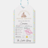 Pasen Bunny Mail Speciale Levering Cadeaulabel (Voorkant)