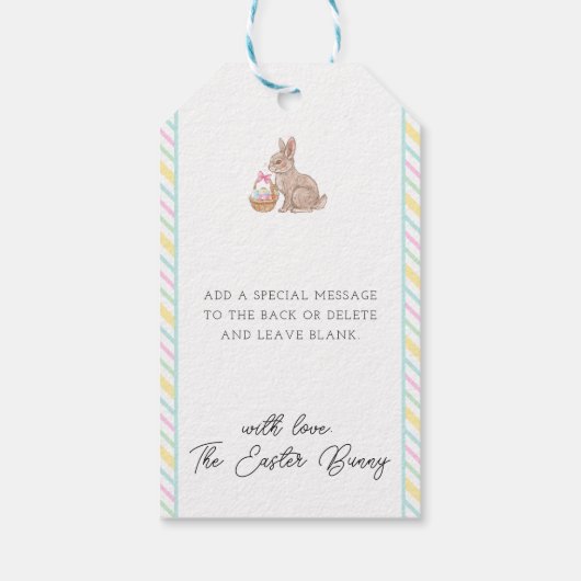 Pasen Bunny Mail Speciale Levering Cadeaulabel (Achterkant)