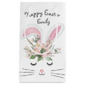 Pasen Bunny met bloemen Klein Cadeauzakje (Voorkant)