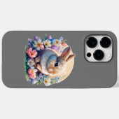 Pasen Bunny met bloemen, lente Bunny-dag Case-Mate iPhone Case (Achterkant (horizontaal))