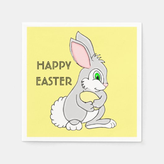 Pasen Bunny met Egg Napkins Servet (Voorkant)