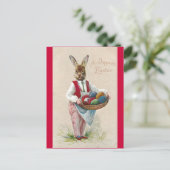 Pasen Bunny met eieren Feestdagenkaart (Staand voorkant)
