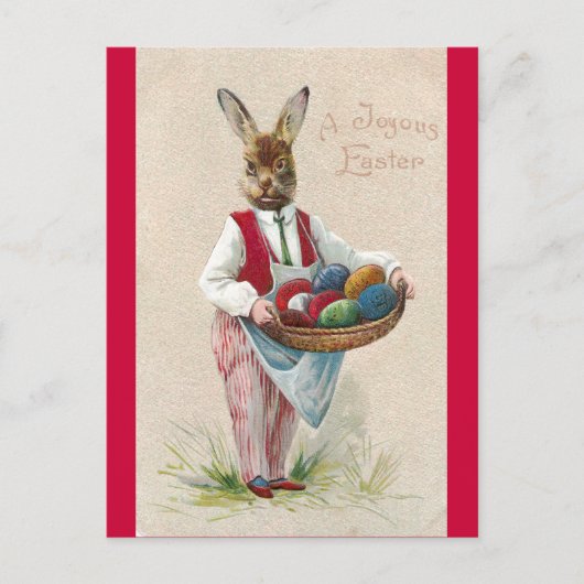 Pasen Bunny met eieren Feestdagenkaart (Voorkant)