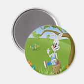 Pasen Bunny met eieren Magneet (Voorkant / Achterkant)